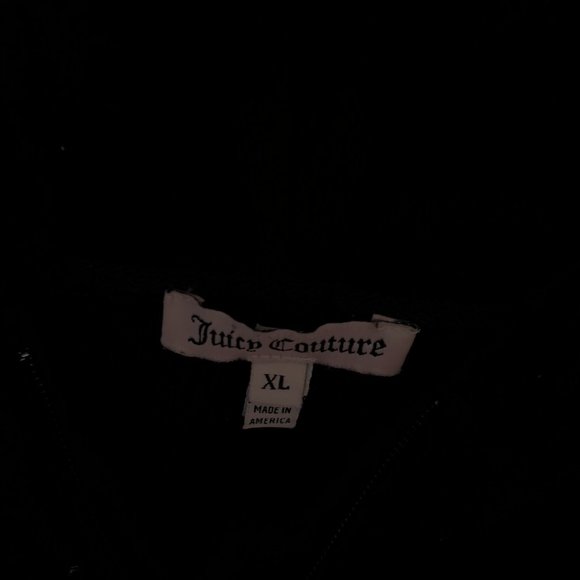 Juicy Couture Black suede Sweater Zip Up - Picture 4 of 4